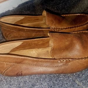 BORN LUCAS MENS DRIVING LOAFERS SLIP-ON TAN BROWN LEATHER SIZE 11